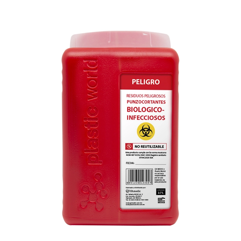 Recolector de punzocortantes 2.7lts