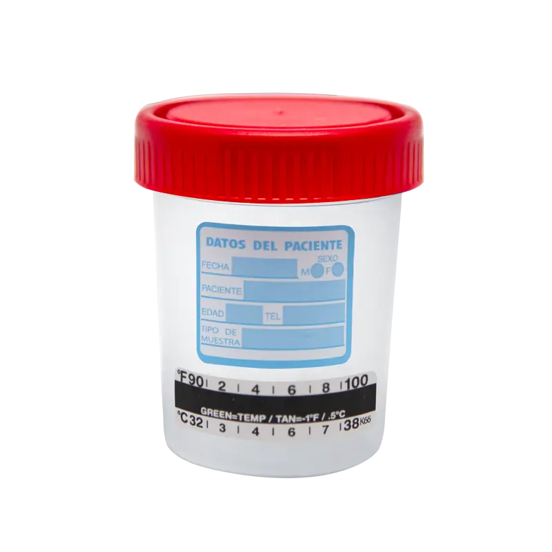 100 ml Specimen Container, With Label, With Thermometer, Non-Sterile (3.4 fl oz)